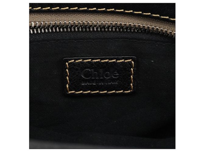 Chloé Borsa Tote Edith in pelle nera - vista 14