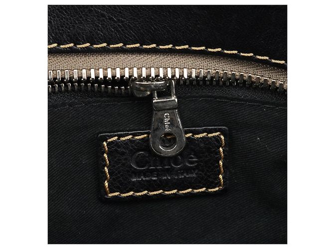 Chloé Borsa Tote Edith in pelle nera - vista 15