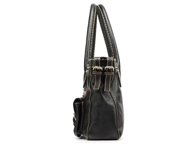 Chloé Borsa Tote Edith in pelle nera - vista 2