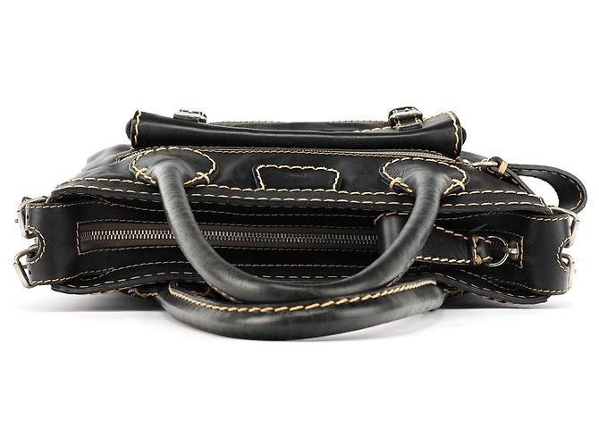Chloé Borsa Tote Edith in pelle nera - vista 4
