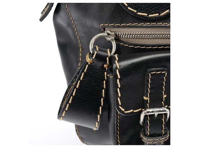 Chloé Borsa Tote Edith in pelle nera - vista 8