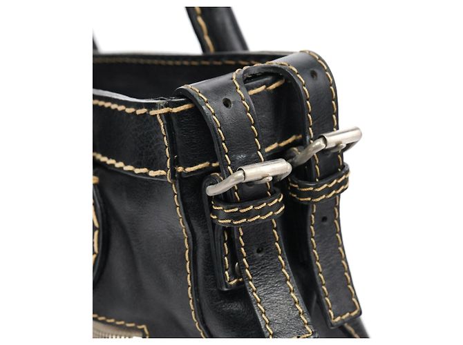 Chloé Borsa Tote Edith in pelle nera - vista 9