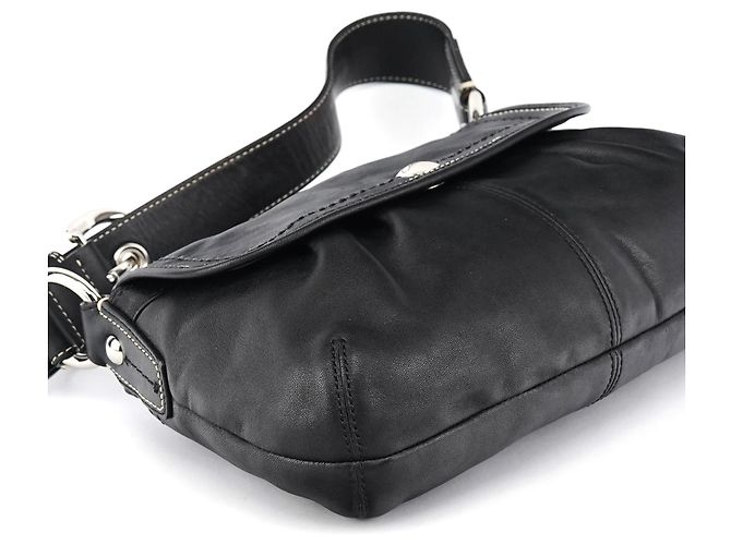 Coach Borsa a tracolla in pelle nera F13728 - vista 10