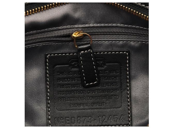 Coach Borsa Tote Hamptons 12454 in pelle patchwork nera - vista 12