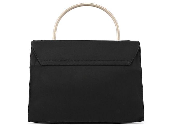 Prada Borsa a mano in nylon Tessuto Metal nero - vista 3