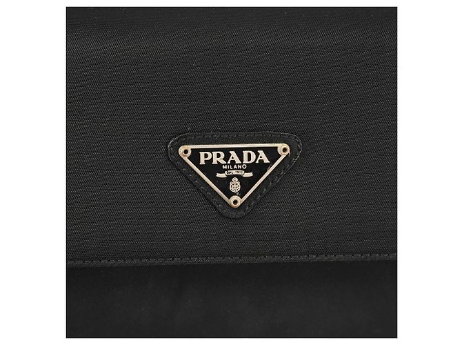 Prada Borsa a mano in nylon Tessuto Metal nero - vista 6