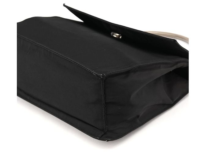 Prada Borsa a mano in nylon Tessuto Metal nero - vista 8