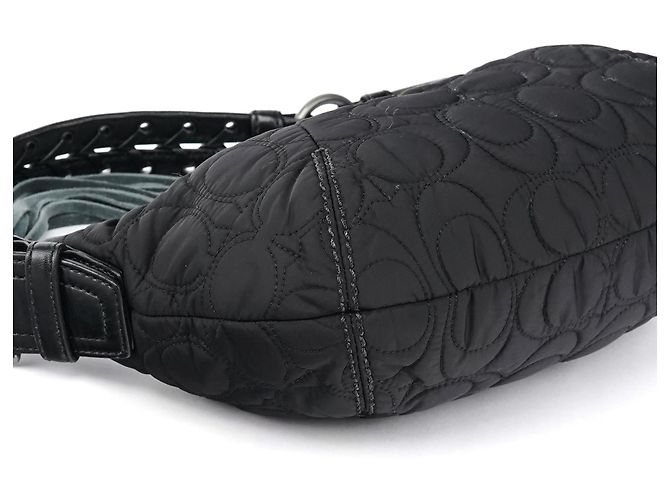 Coach Borsa a tracolla in nylon trapuntato nera - vista 10