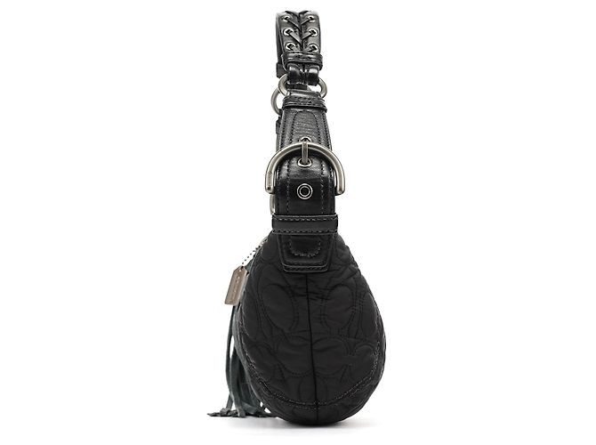 Coach Borsa a tracolla in nylon trapuntato nera - vista 2