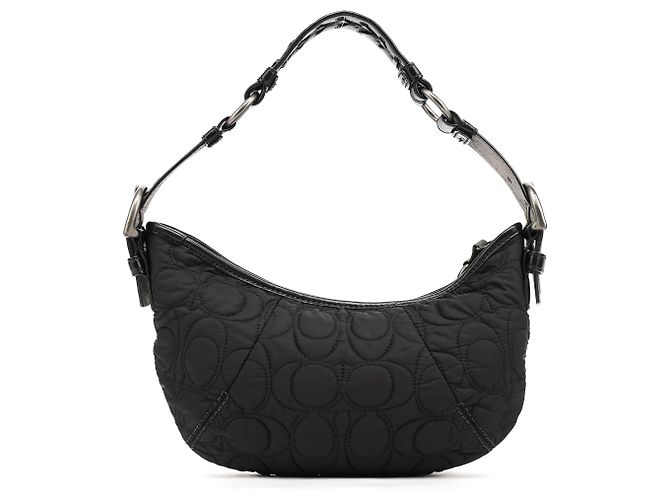 Coach Borsa a tracolla in nylon trapuntato nera - vista 3