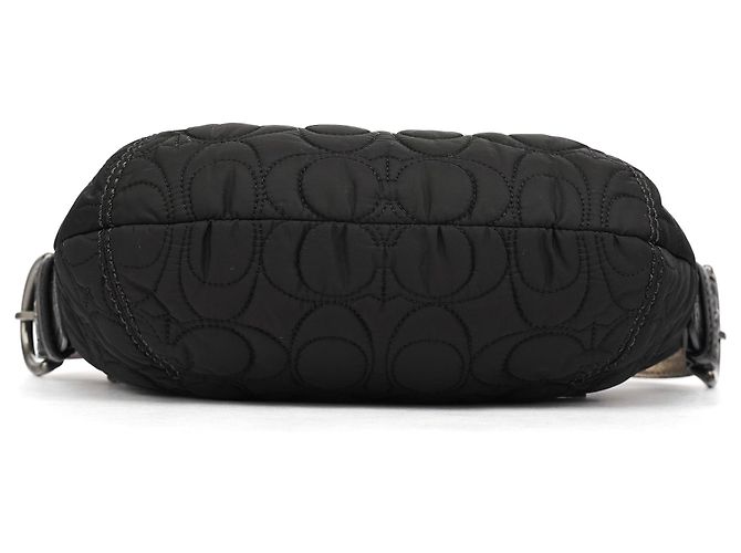 Coach Borsa a tracolla in nylon trapuntato nera - vista 5