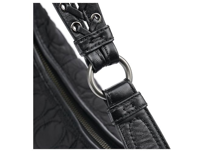Coach Borsa a tracolla in nylon trapuntato nera - vista 9