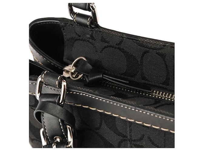 Coach Borsa Tote 6830 Black Signature Canvas - vista 10