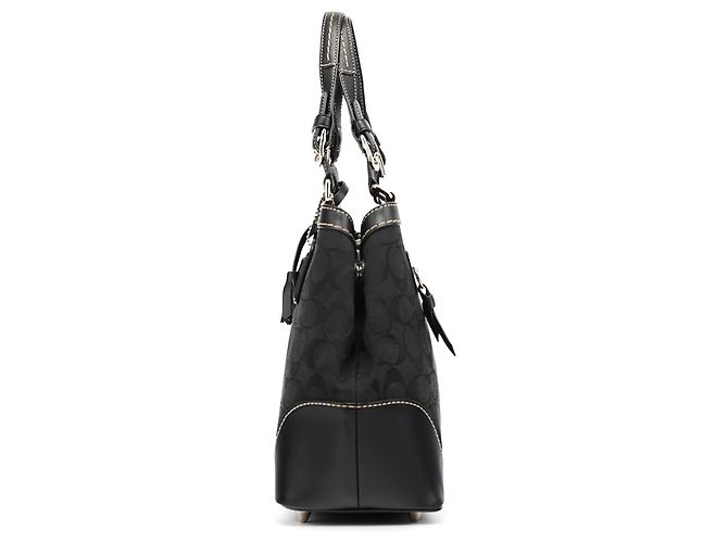 Coach Borsa Tote 6830 Black Signature Canvas - vista 2