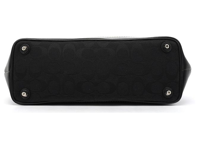Coach Borsa Tote 6830 Black Signature Canvas - vista 4
