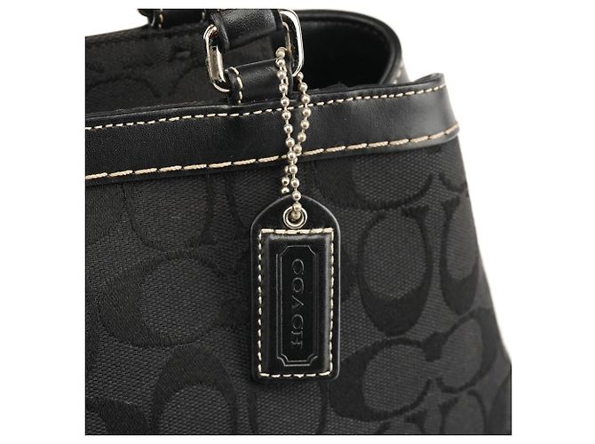 Coach Borsa Tote 6830 Black Signature Canvas - vista 5
