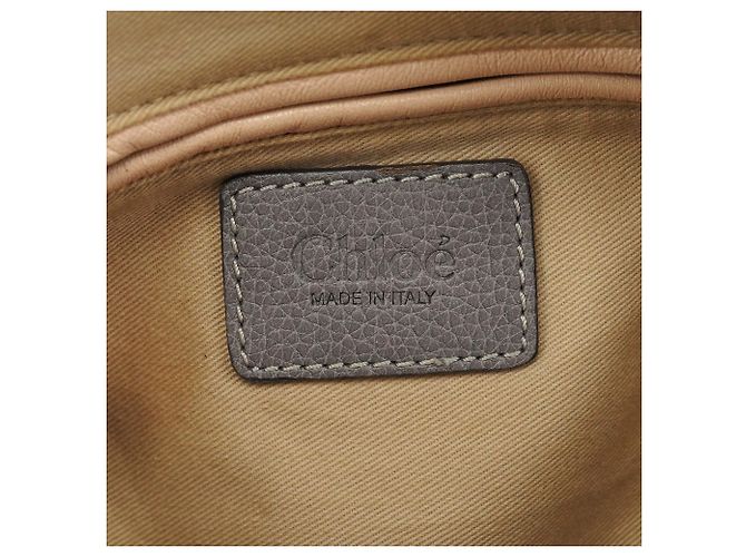 Chloé Borsa Paraty 2-Way in pelle grigia - vista 12
