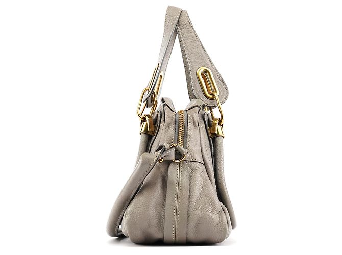 Chloé Borsa Paraty 2-Way in pelle grigia - vista 2