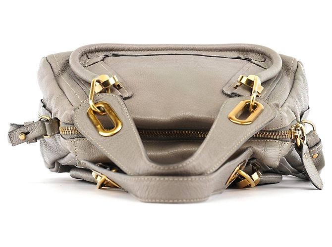 Chloé Borsa Paraty 2-Way in pelle grigia - vista 4