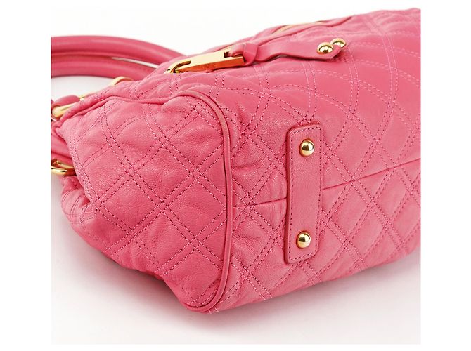 Marc Jacobs Borsa Stam 2-Way in pelle trapuntata rosa - vista 7
