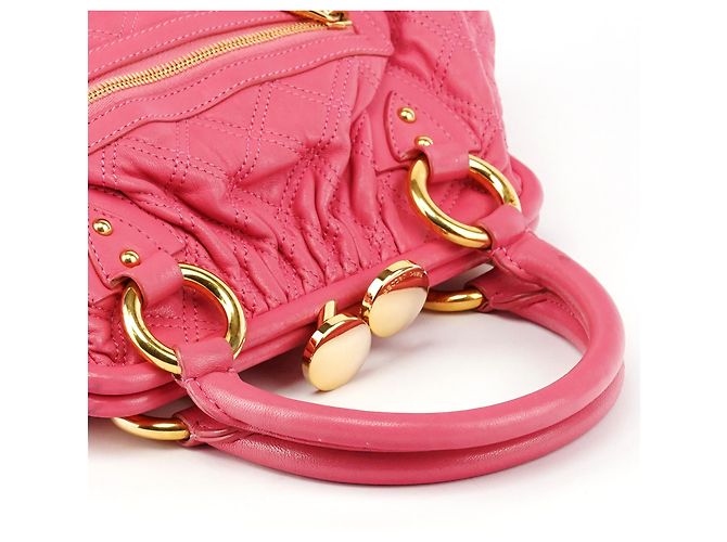Marc Jacobs Borsa Stam 2-Way in pelle trapuntata rosa - vista 9