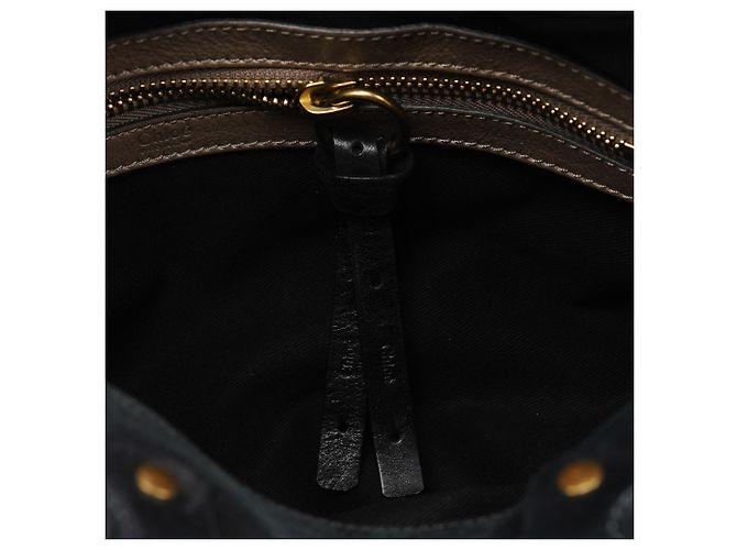 Chloé Borsa a tracolla Bay in lambskin nero - vista 13
