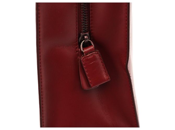 Prada Borsa Tote 1995 Burgundy Vitello Sport - vista 12