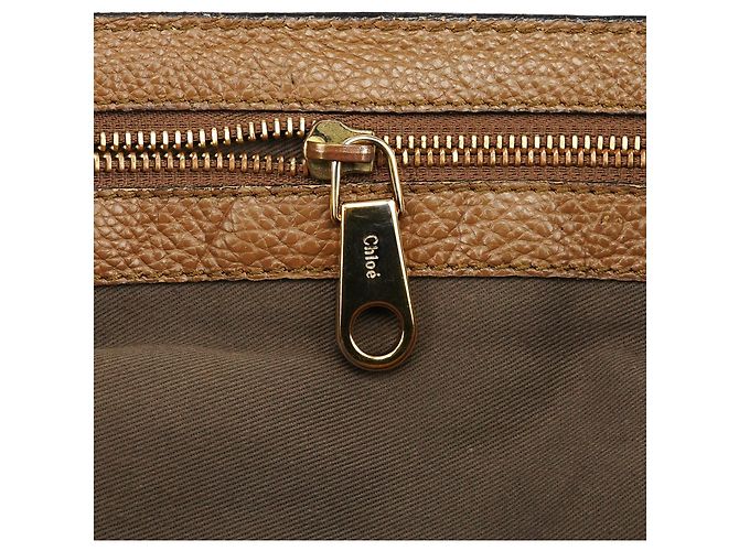 Chloé Borsa 2-Way Elsie in pelle marrone chiaro - vista 12
