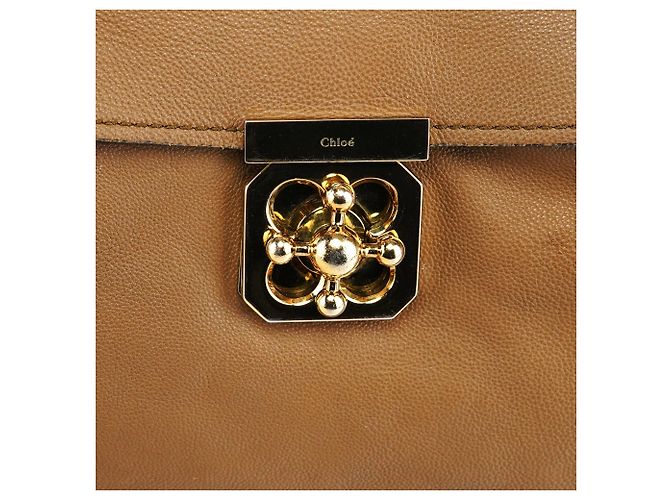 Chloé Borsa 2-Way Elsie in pelle marrone chiaro - vista 6