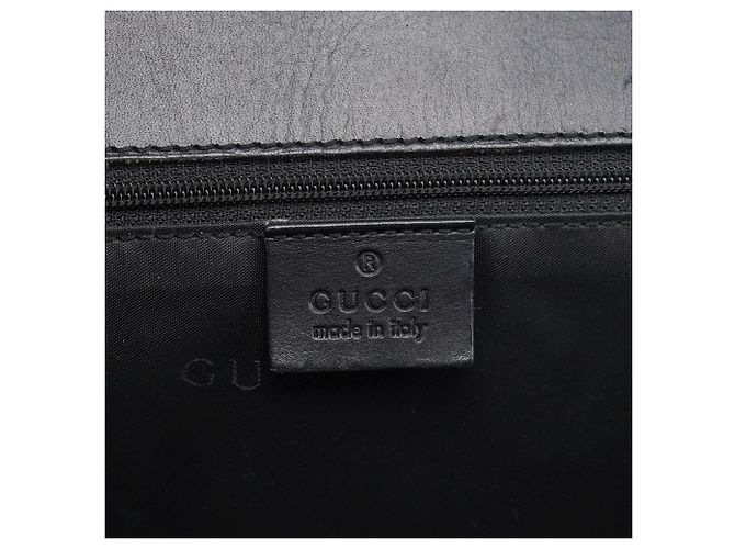 Gucci 001 3863 Borsa a tracolla hobo in pelle di vitello nera - vista 11