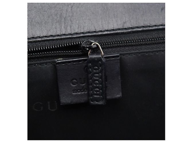 Gucci 001 3863 Borsa a tracolla hobo in pelle di vitello nera - vista 12