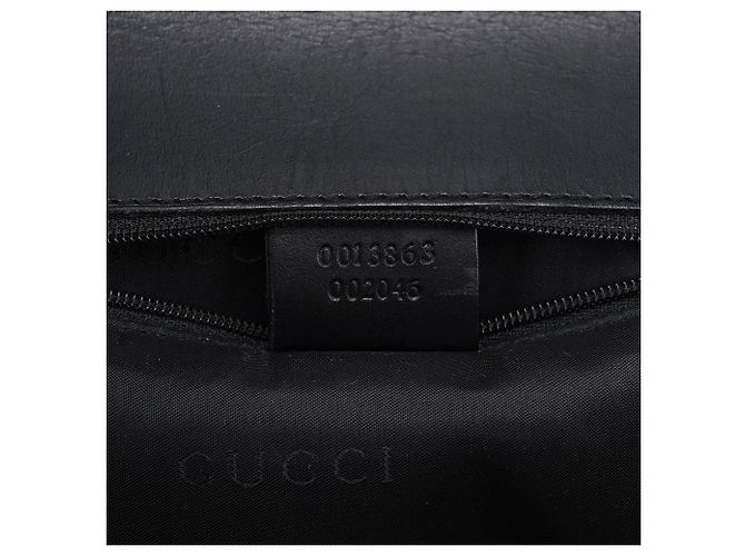 Gucci 001 3863 Borsa a tracolla hobo in pelle di vitello nera - vista 14