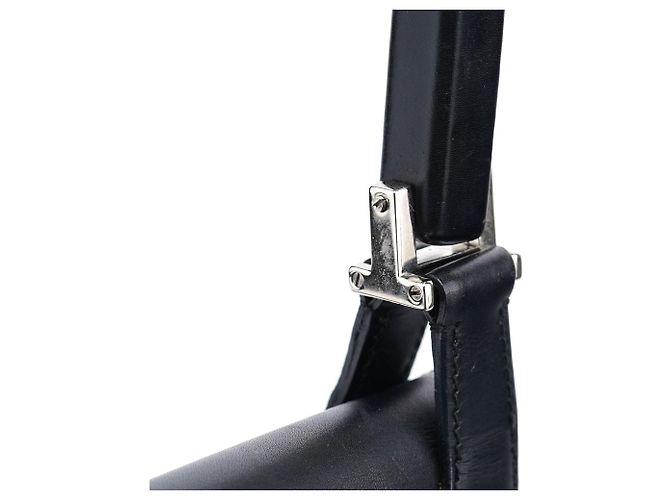 Gucci 001 3863 Borsa a tracolla hobo in pelle di vitello nera - vista 6