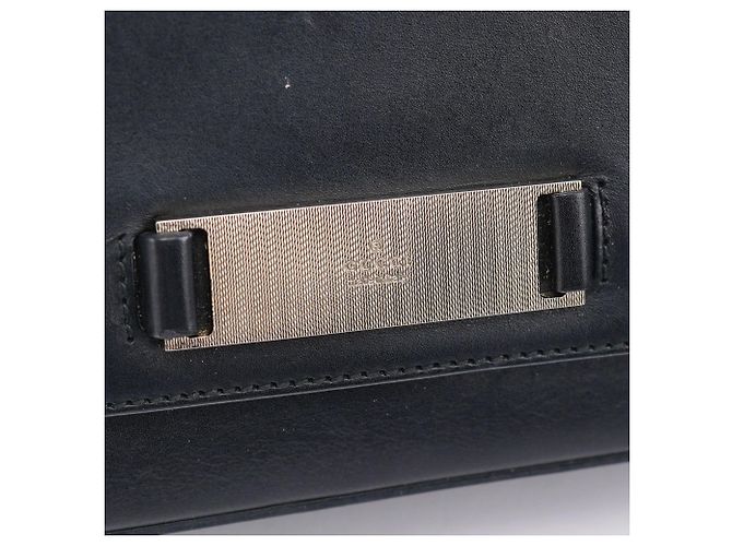 Gucci 001 3863 Borsa a tracolla hobo in pelle di vitello nera - vista 7