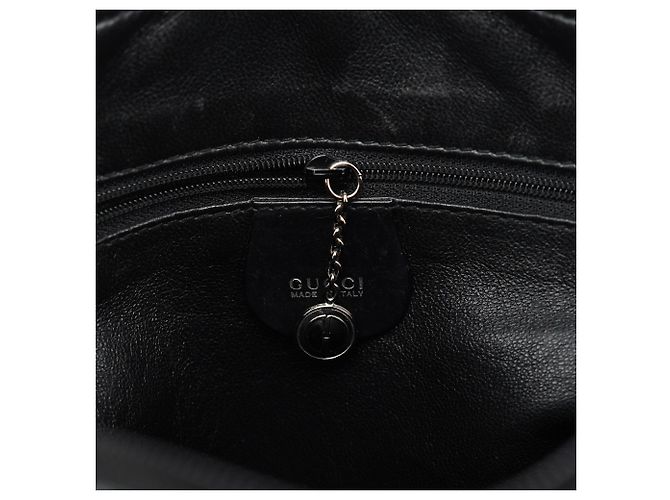 Gucci Borsa a tracolla in pony hair embossed nero - vista 13