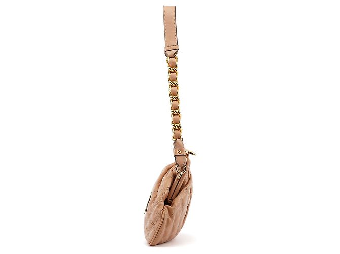 Marc Jacobs Borsa a tracolla Little Stam in pelle trapuntata beige - vista 2