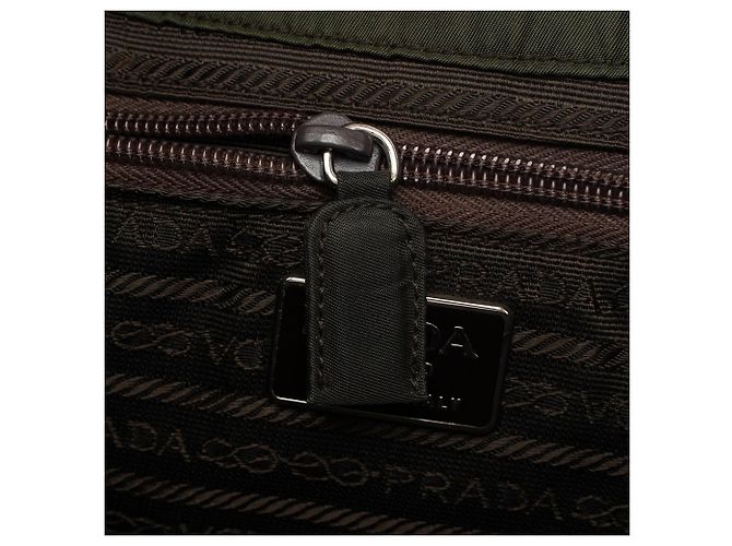 Prada Borsa a tracolla Green Tessuto con catena in plastica - vista 13