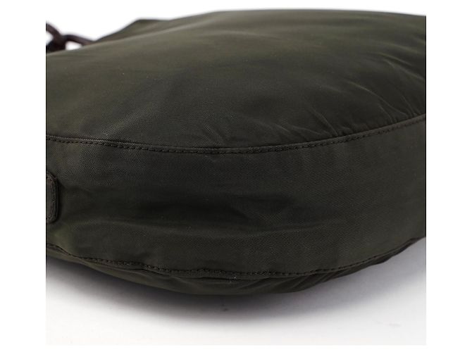 Prada Borsa a tracolla Green Tessuto con catena in plastica - vista 9