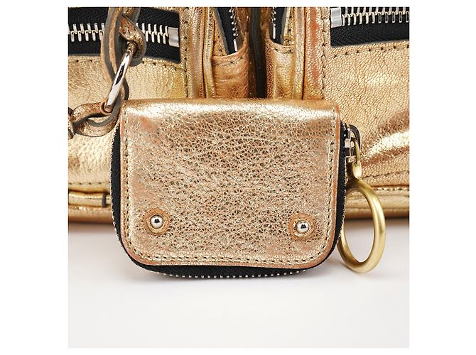 Chloé Borsa Tote Betty in pelle d'agnello dorata - vista 10
