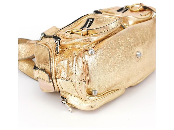 Chloé Borsa Tote Betty in pelle d'agnello dorata - vista 12