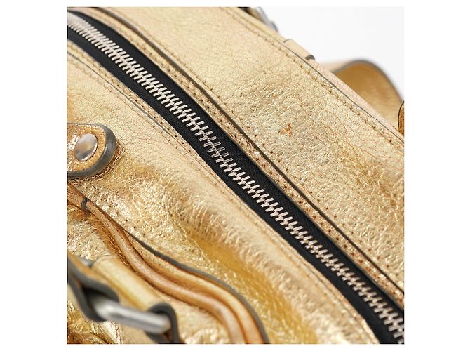 Chloé Borsa Tote Betty in pelle d'agnello dorata - vista 15