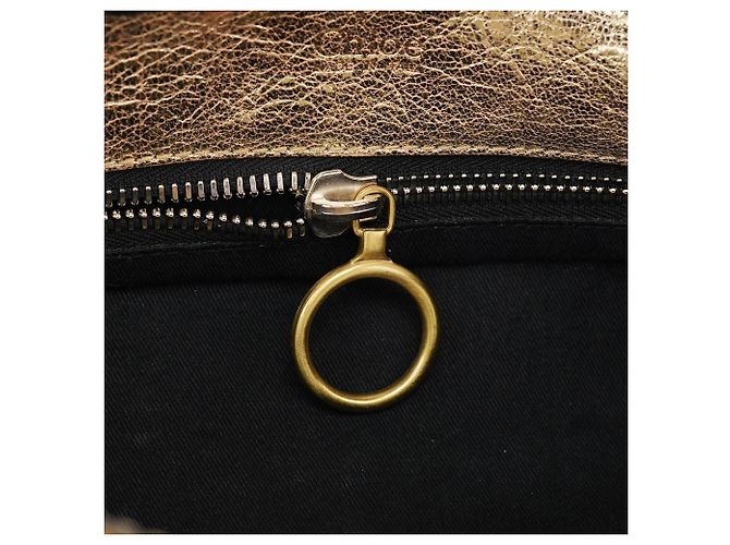 Chloé Borsa Tote Betty in pelle d'agnello dorata - vista 17