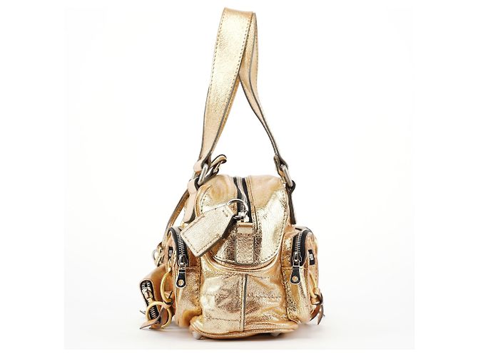 Chloé Borsa Tote Betty in pelle d'agnello dorata - vista 2