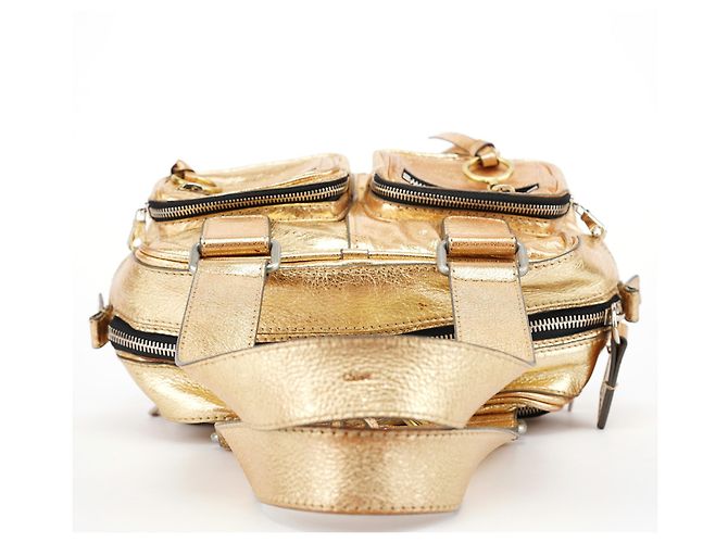 Chloé Borsa Tote Betty in pelle d'agnello dorata - vista 3
