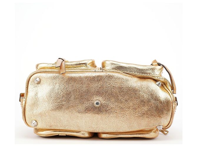 Chloé Borsa Tote Betty in pelle d'agnello dorata - vista 4