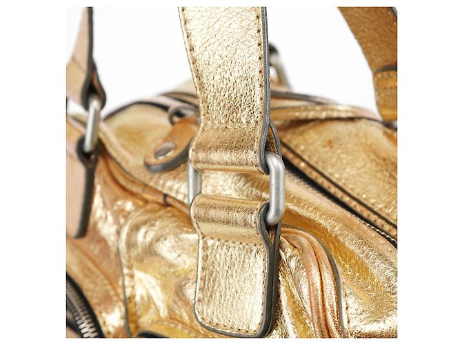 Chloé Borsa Tote Betty in pelle d'agnello dorata - vista 6