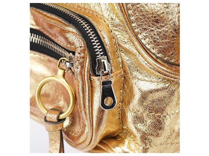 Chloé Borsa Tote Betty in pelle d'agnello dorata - vista 8