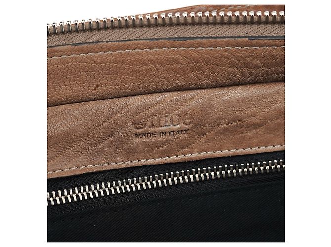 Chloé Borsa Tote in pelle borchiata marrone chiaro - vista 15