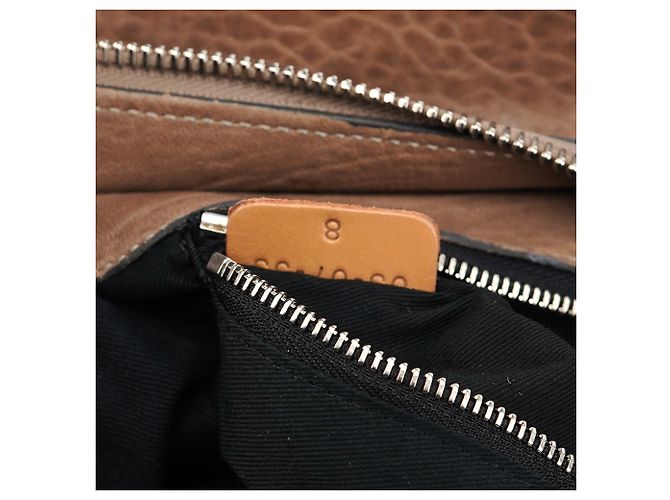 Chloé Borsa Tote in pelle borchiata marrone chiaro - vista 17