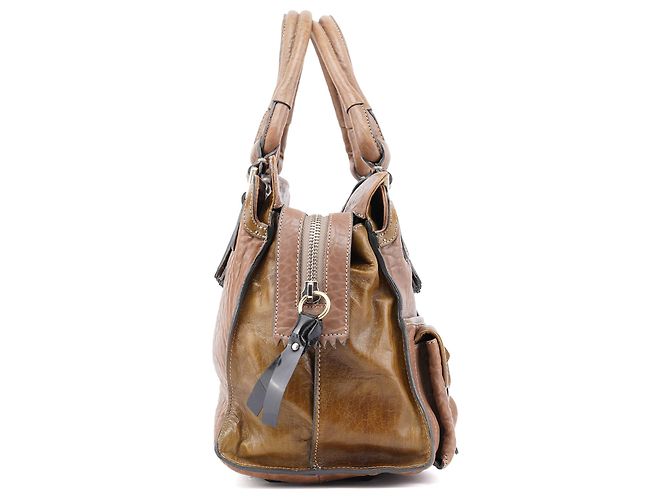 Chloé Borsa Tote in pelle borchiata marrone chiaro - vista 2